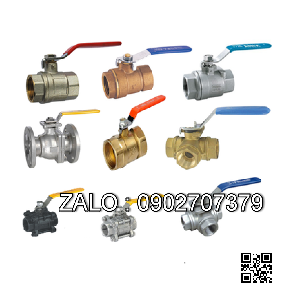 Van khóa Inox tay gạt màu xanh 140