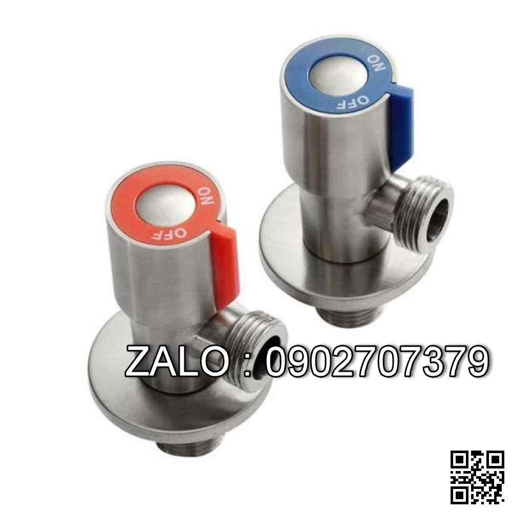 Van khóa Inox tay vặn màu đỏ 90