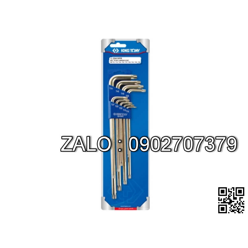 Bộ chìa vặn hoa thị (torx) VATA 8 cây T9-T40
dạng gập Mạ crom 14-14F08A1