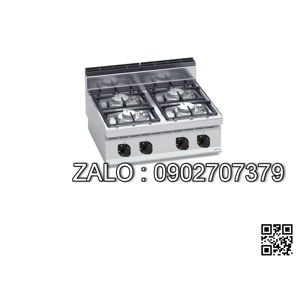 Bếp âu 4 họng đốt dùng Gar Bertos G7F4BPW