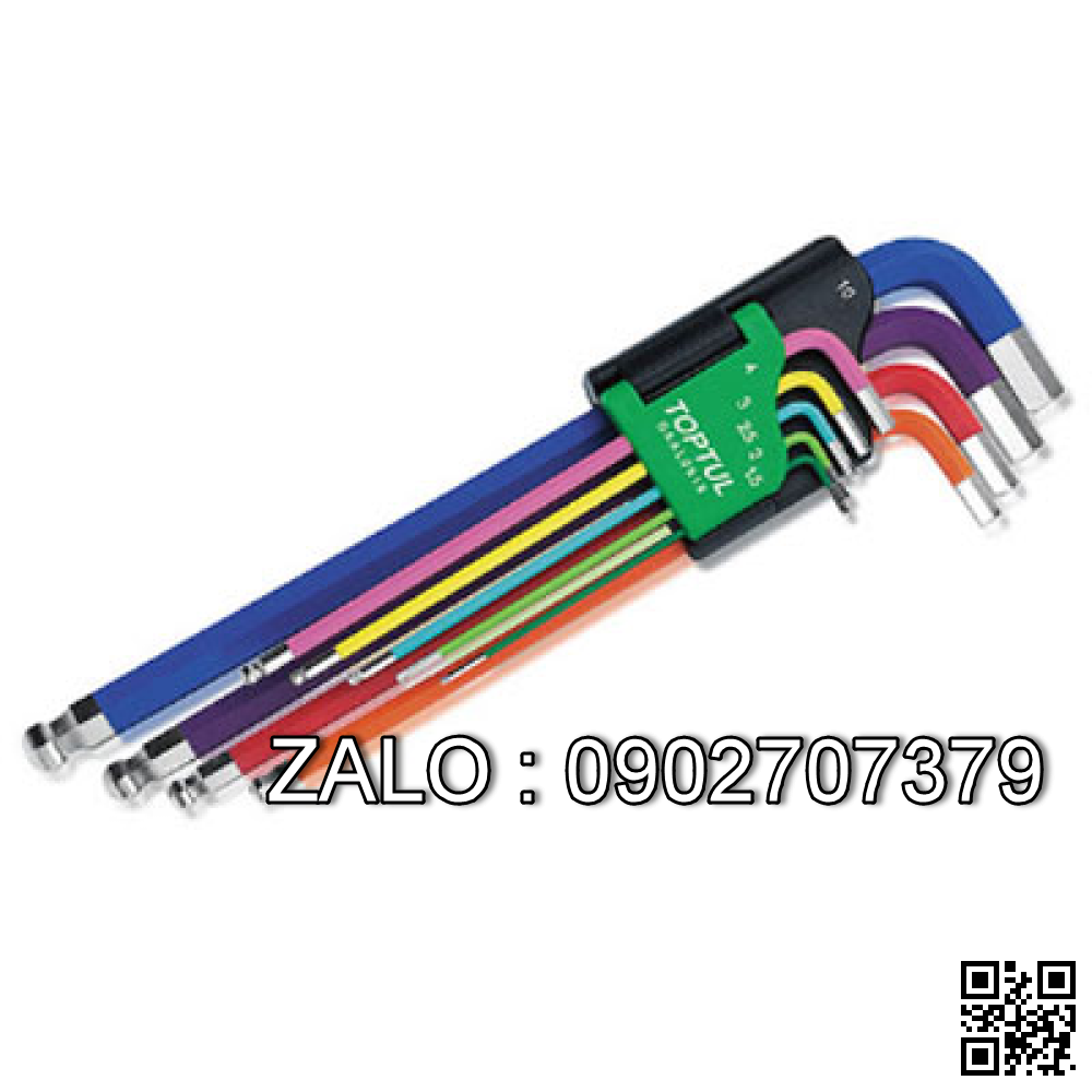 Chìa vặn lục giác thường TOPTUL 4mm cán bọc nhựa(chữ T) Mạ crom AGHD0414