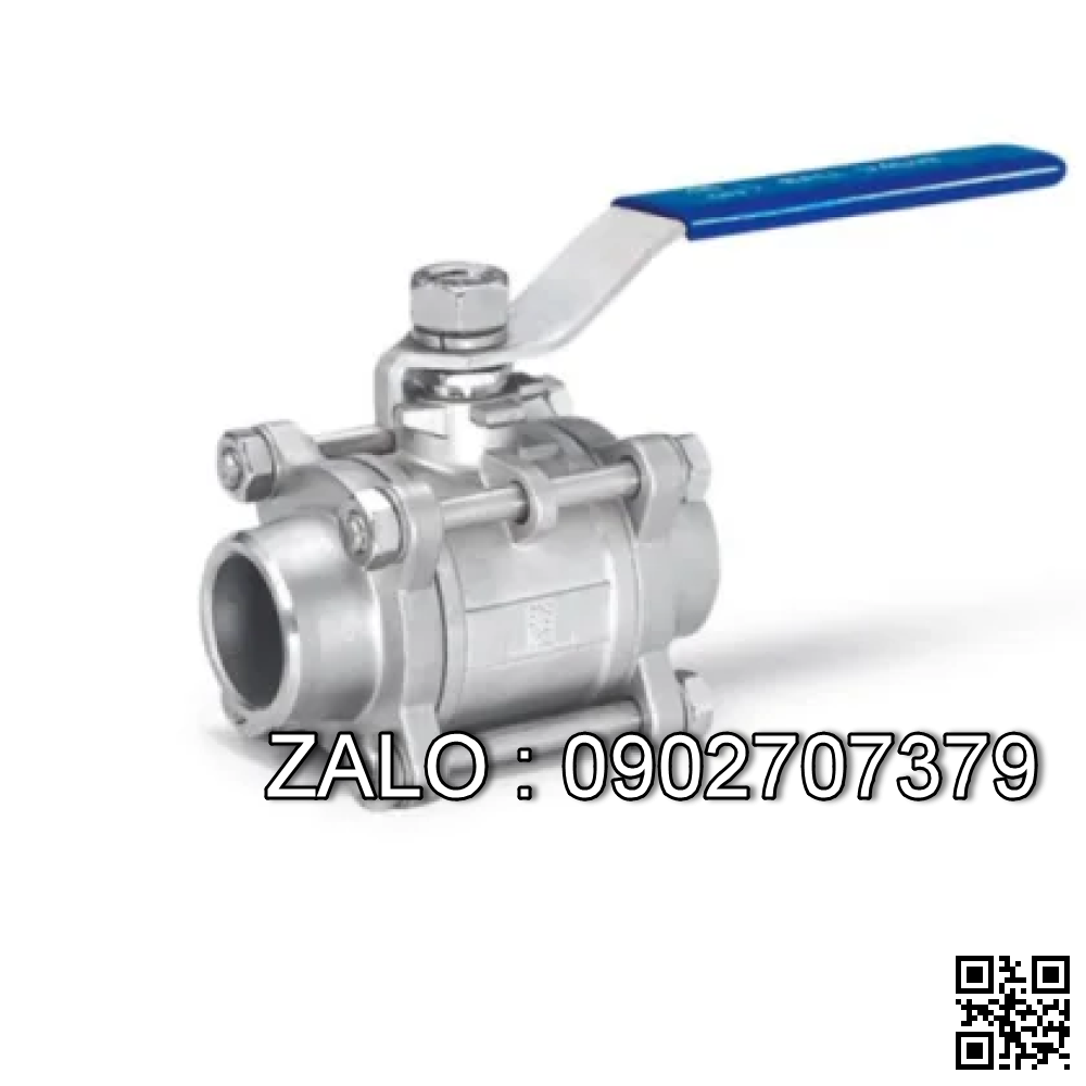 Van khóa nước Inox răng trong RT tay gạt Inox màu trắng 200