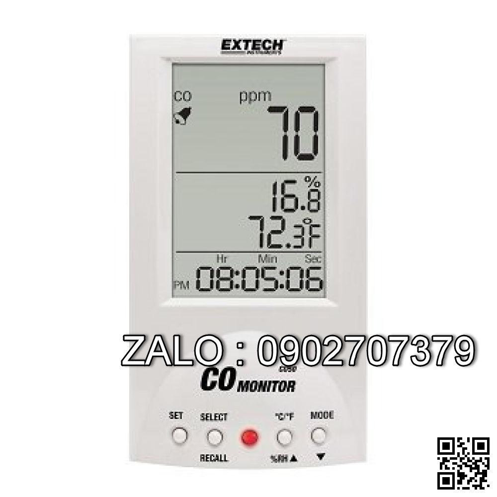 Máy đo khí CO, nhiệt độ và độ ẩm không khí Extech CO50