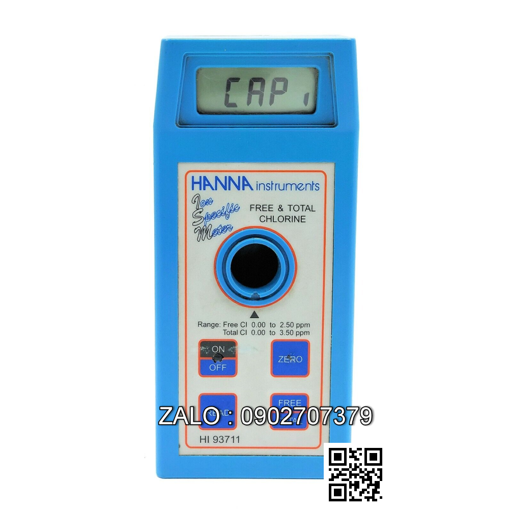 Máy đo Chlorine tự do, chlorine tổng HI93711