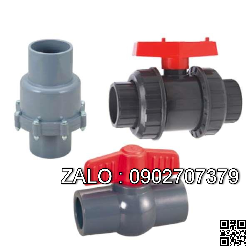 Van khóa nhựa tay vặn màu đỏ 140 Đệ Nhất