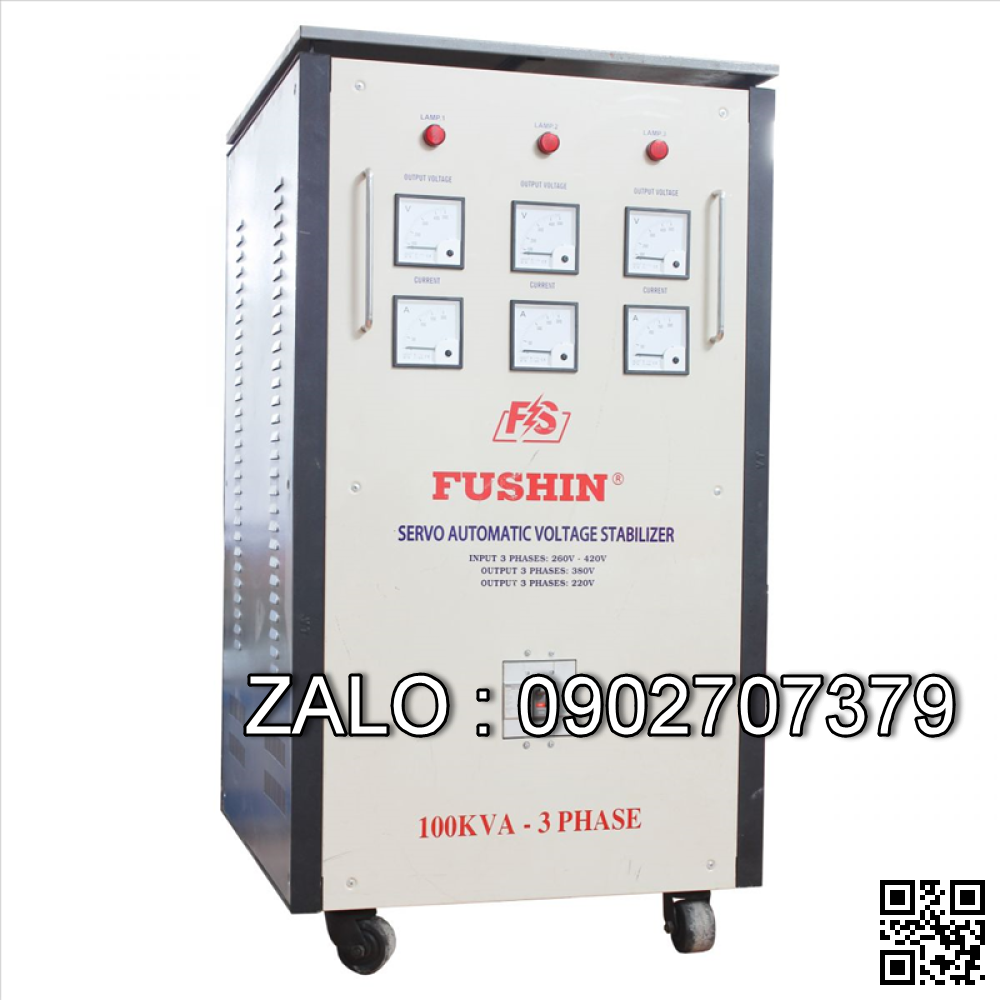 Ổn áp 3 pha cho năng lượng mặt trời 560KVA-Dải 350V-500V - Nhản hiệu : Fushin