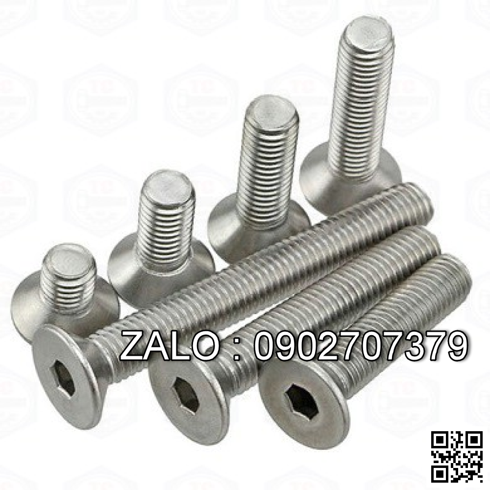 Bộ Bulong lục giác chìm đầu cầu ren lửng mạ kẽm M3.5x3