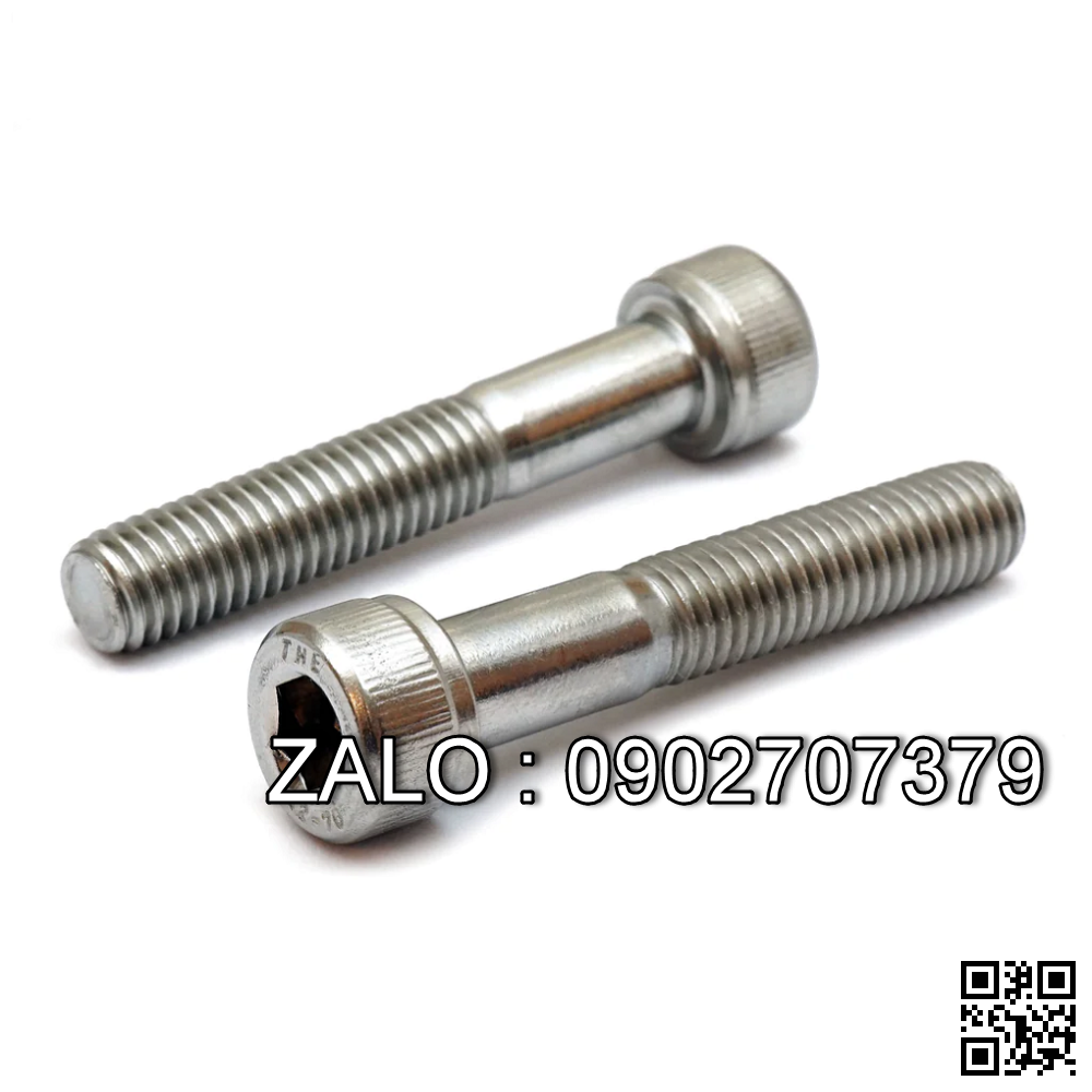 Bộ Bulong lục giác chìm đầu bằng ren lửng mạ kẽm M5x4