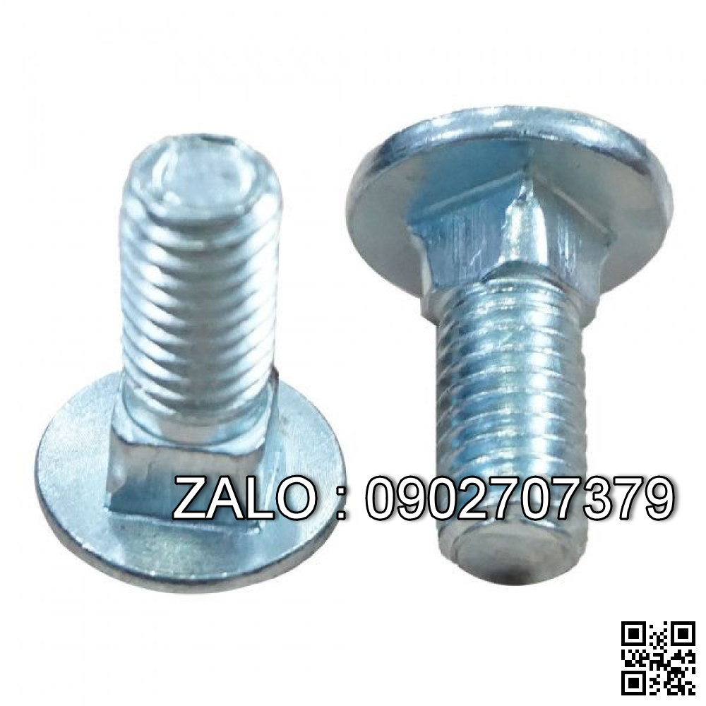 Bulong cổ vuông thép mạ kẽm M6x60