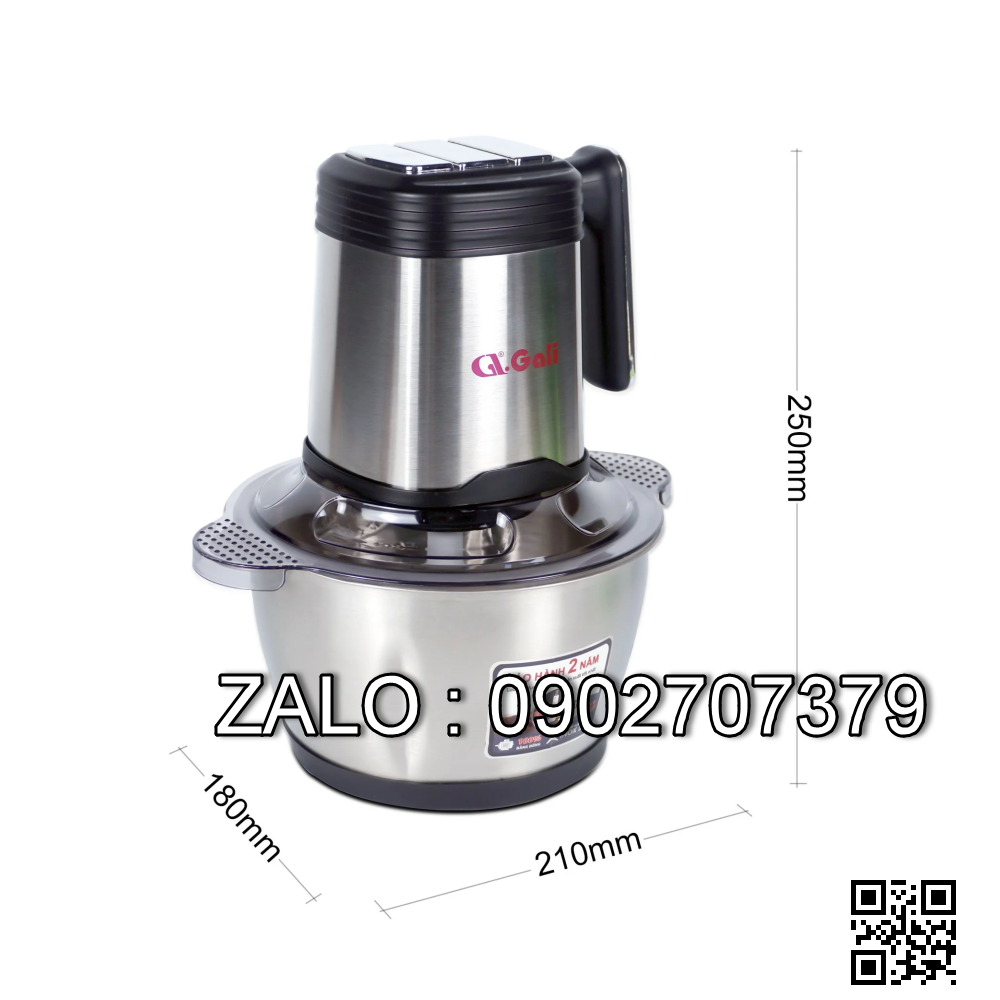 Máy xay thịt Gali GL-1920G 2 lít đa năng siêu mạnh 4 lưỡi dao sắc bén cối INOX