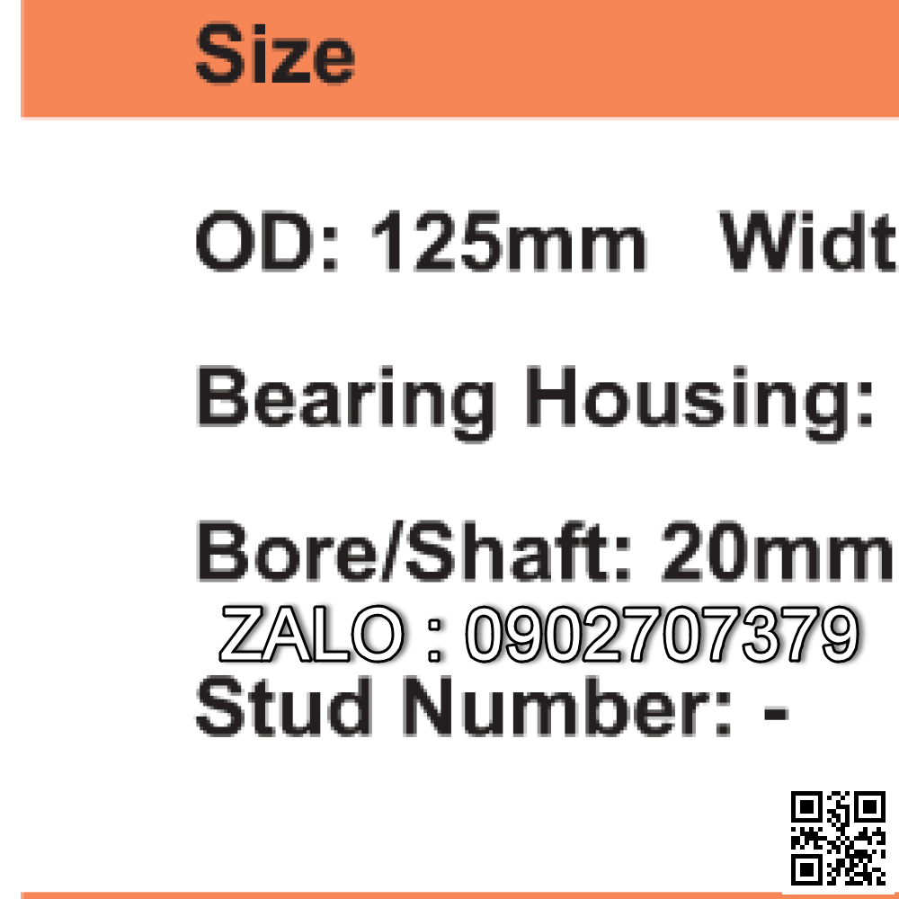 Bánh xe ¢ 125x50/54x20 125x54x50/54