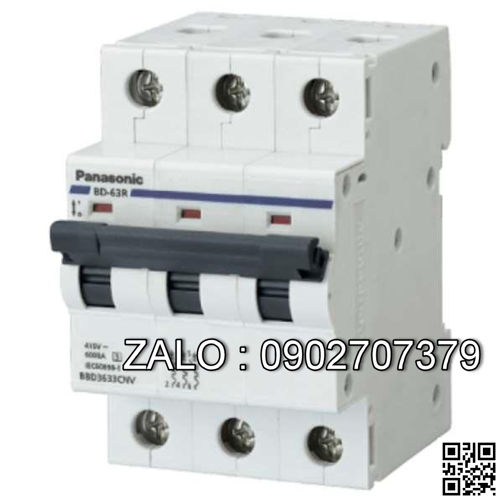 Cầu dao tự động 3 tép MCB 3P 40A Panasonic BBD3403CNV