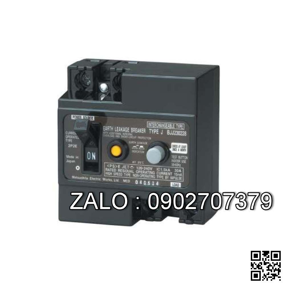 Cầu dao chống giật Panasonic ELB 30mA BJJ23032-8 (made in Japan)