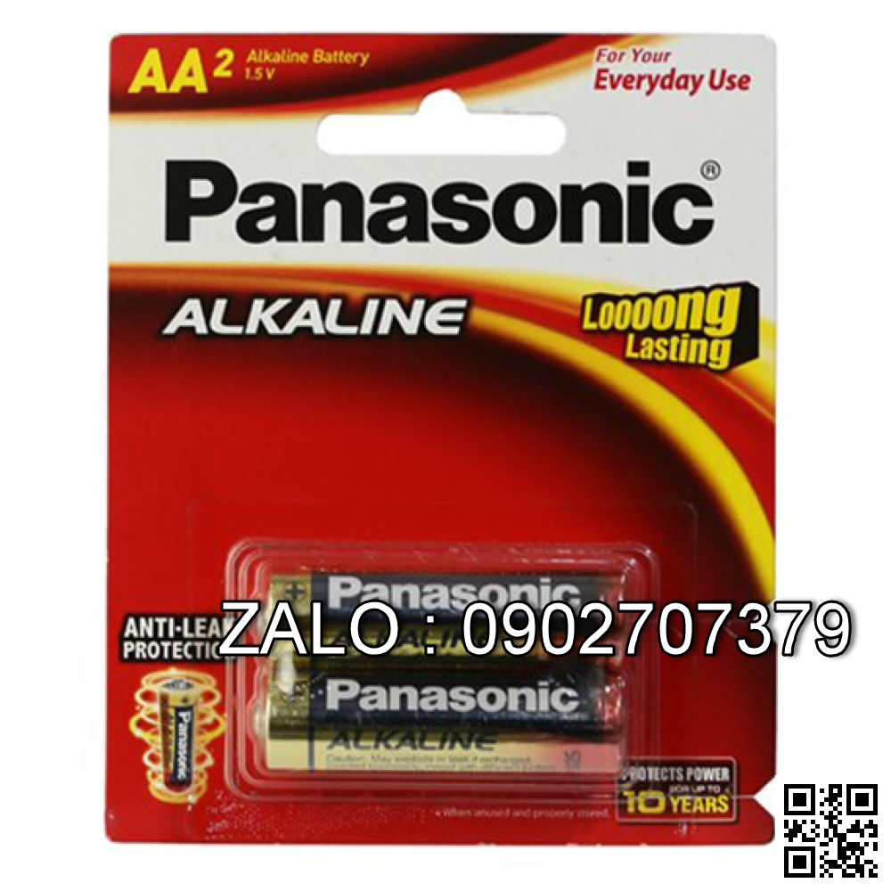 Bộ 2 Pin AA Kiềm Alkaline Panasonic LR6T/2B