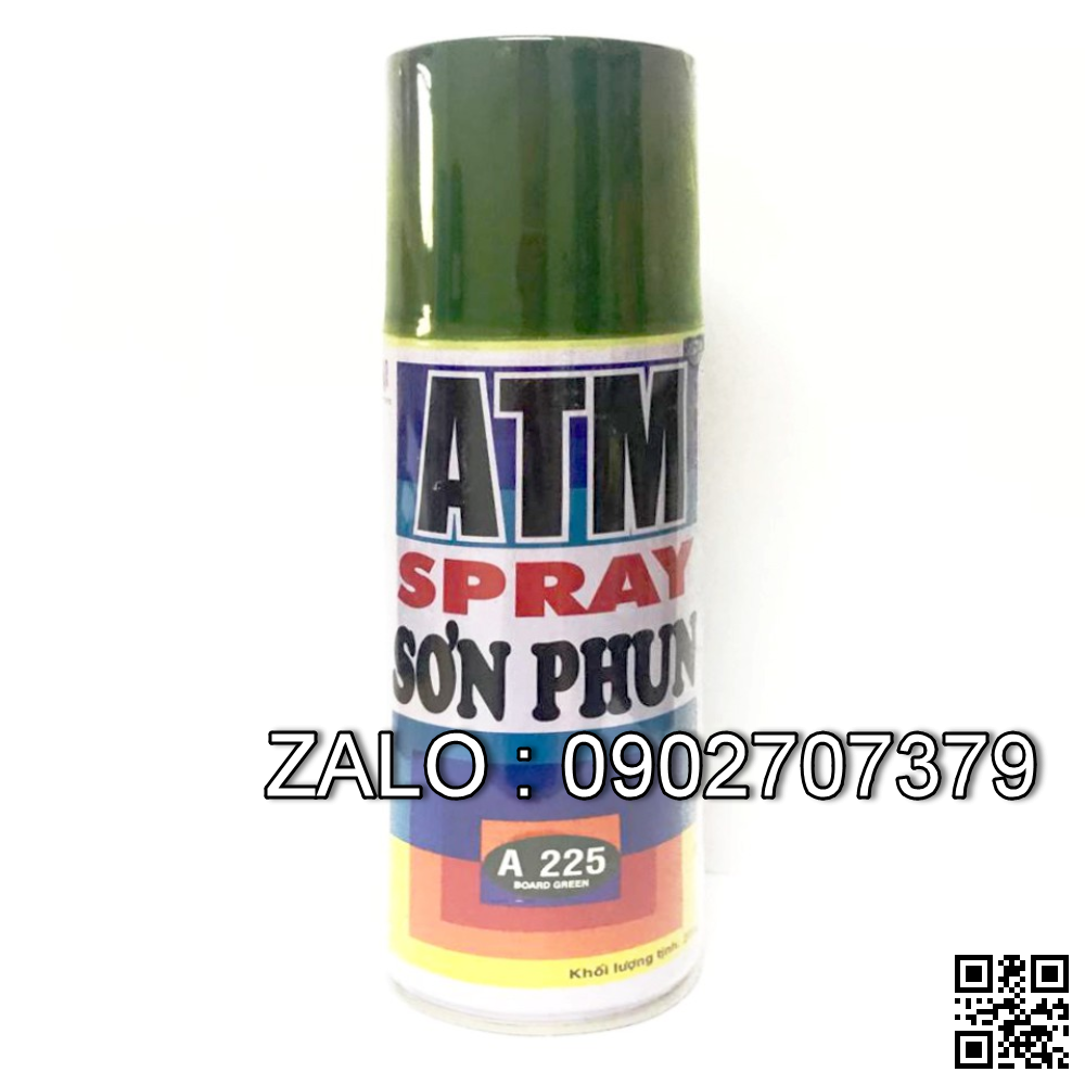 Sơn xịt atm a225 xanh lá mờ