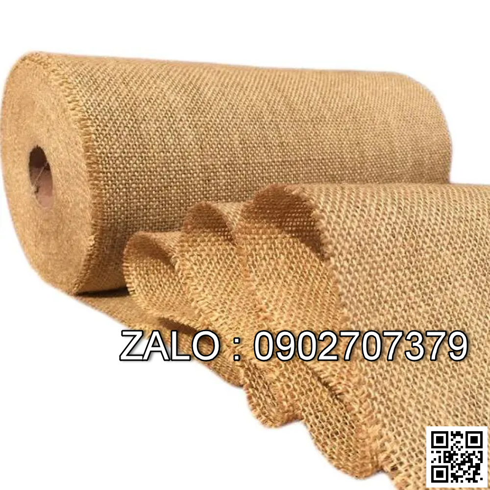 Vải bố nâu thô dày vintage