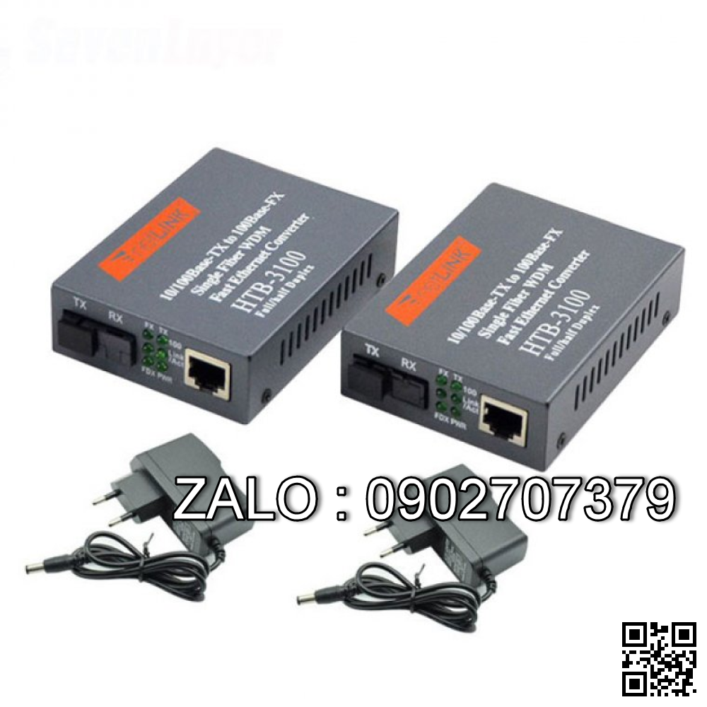 Bộ Chuyển Đổi Quang Điện 10/100M Netlink (HTB-3100/AB - 2 Converter, 2 Adapter)