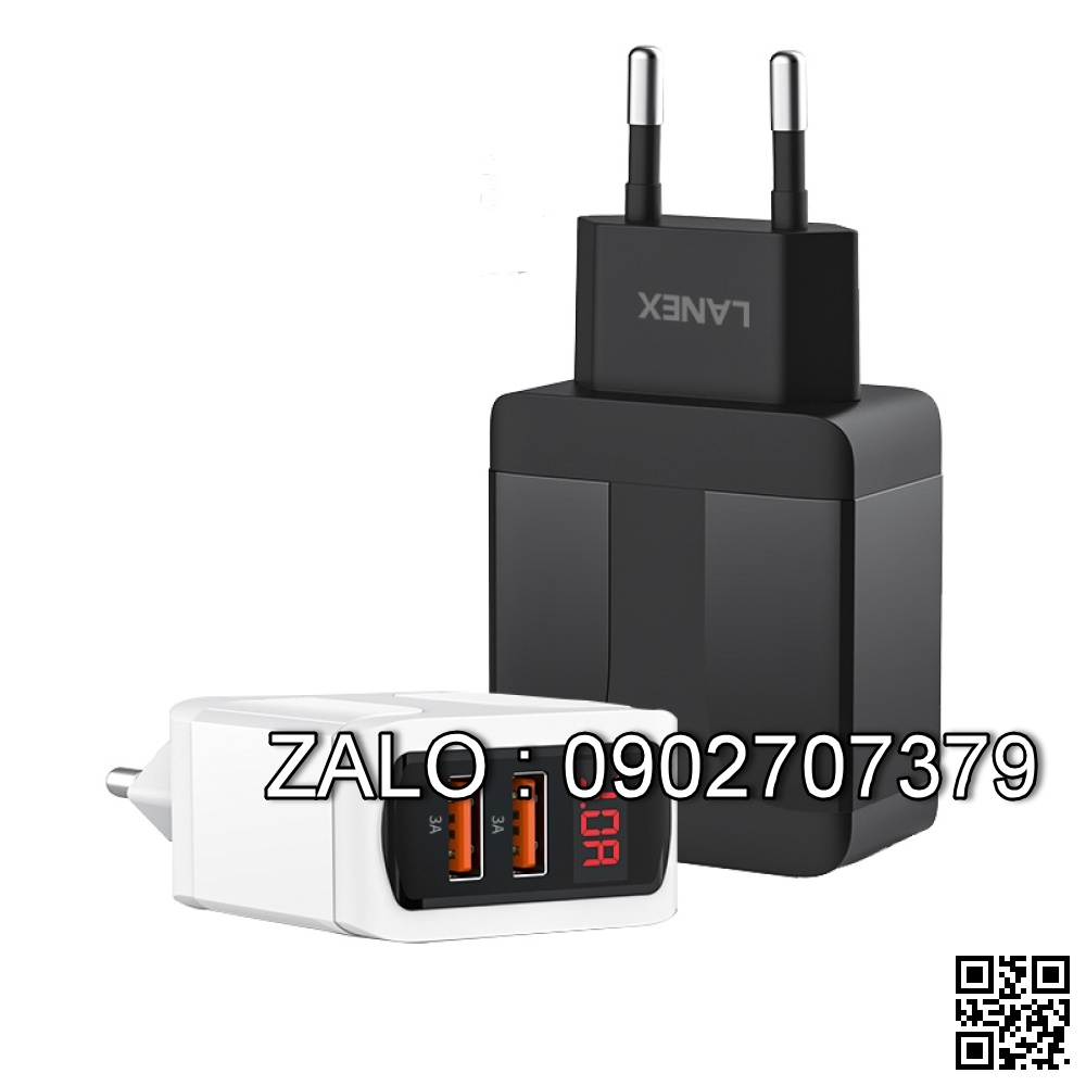 Cóc Sạc Nhanh 2 Cổng Usb 3.0A Lanex LC05