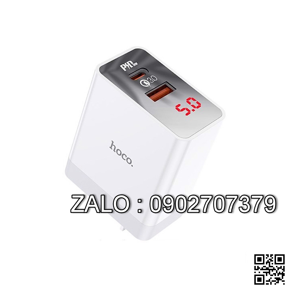 Cóc Sạc Nhanh Hoco DC28 Pro (1 Cổng Usb+ 1 Cổng Typec) QC 3.0 20W