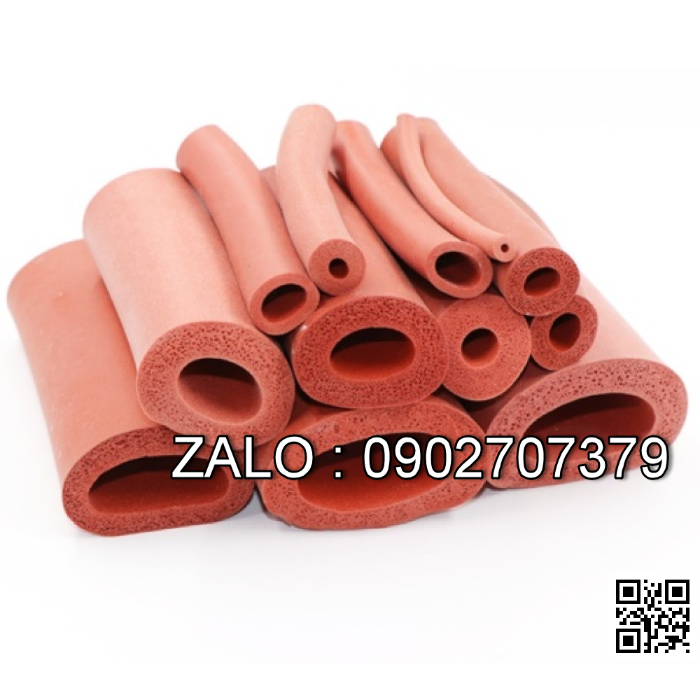 Ống ron cao su silicone xốp đỏ chịu nhiệt