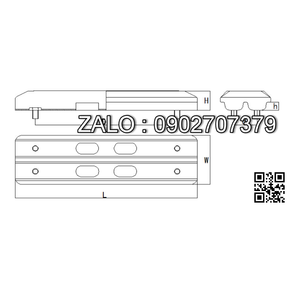 Guốc cao su 230BC 230*70*37 Pitch=101 h=16 Bolt=M12*25 D*d=150*0