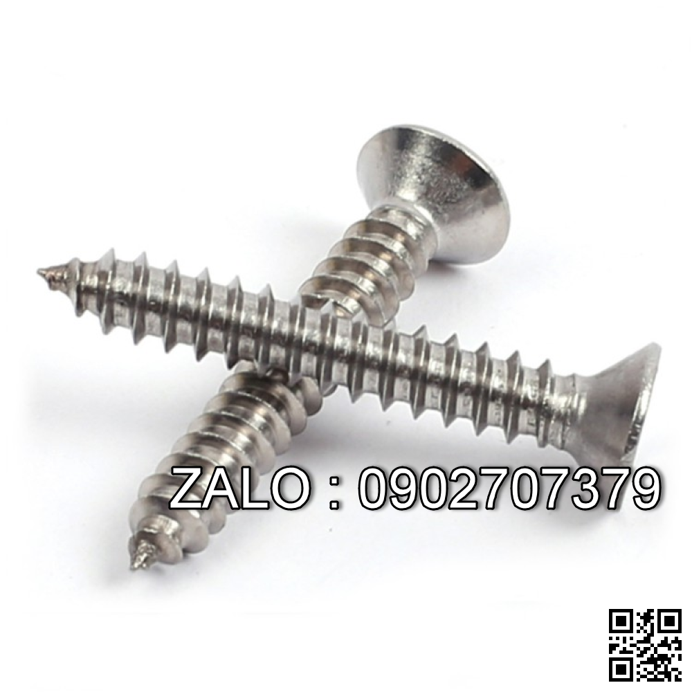 Vít máy Inox đầu bằng M6 40 mm - 20Chiếc/Gói