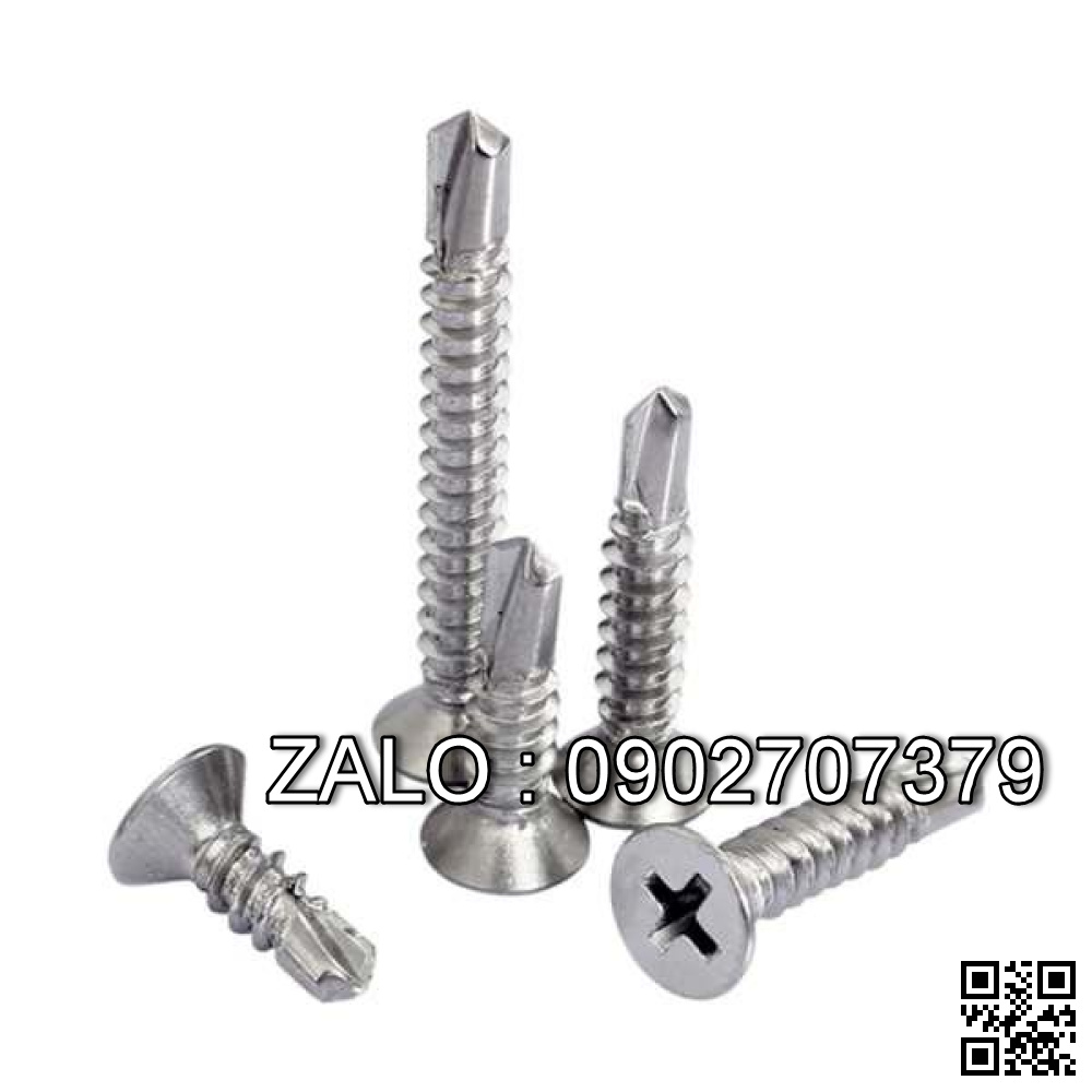 Vít máy Inox đầu bằng M3 10 mm - 50Chiếc/Gói