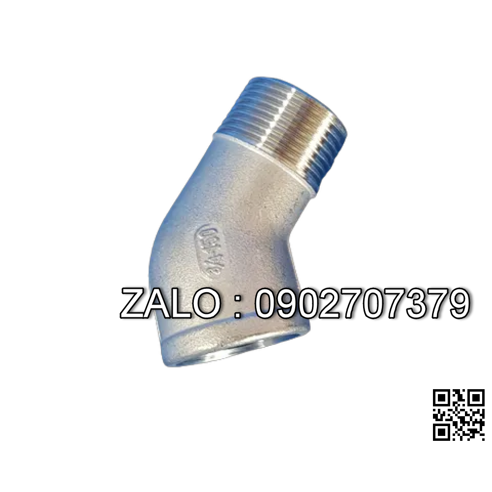 co lơi 45 ren trong Inox 304 DN40