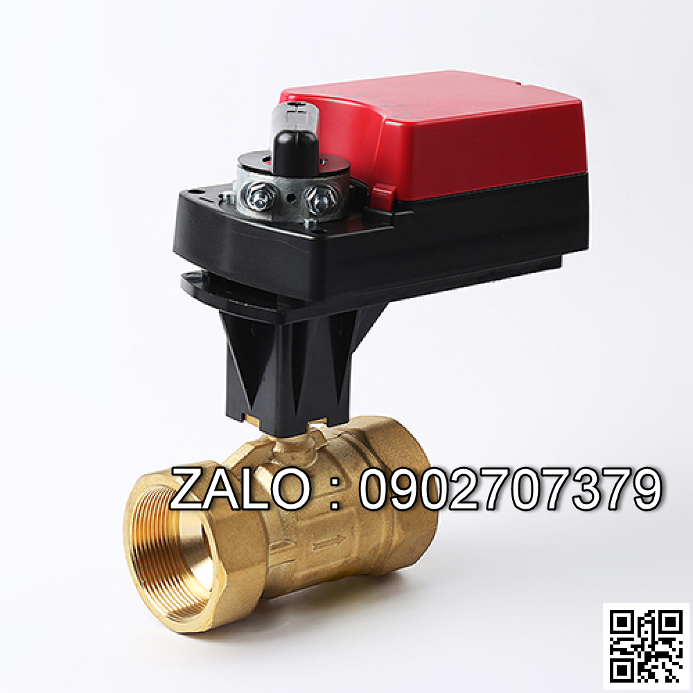 Van bi điện điều khiển đồng lắp ren 2 ngã DN8