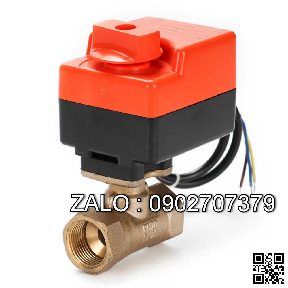 Van bi điện điều khiển thau lắp ren 2 ngã DN50