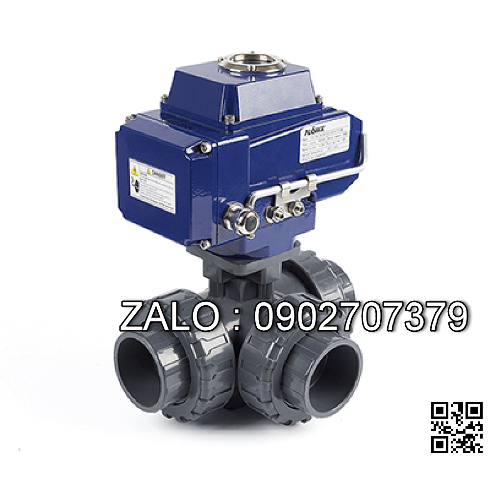 Van bi điện điều khiển nhựa không ren 3 ngã DN8