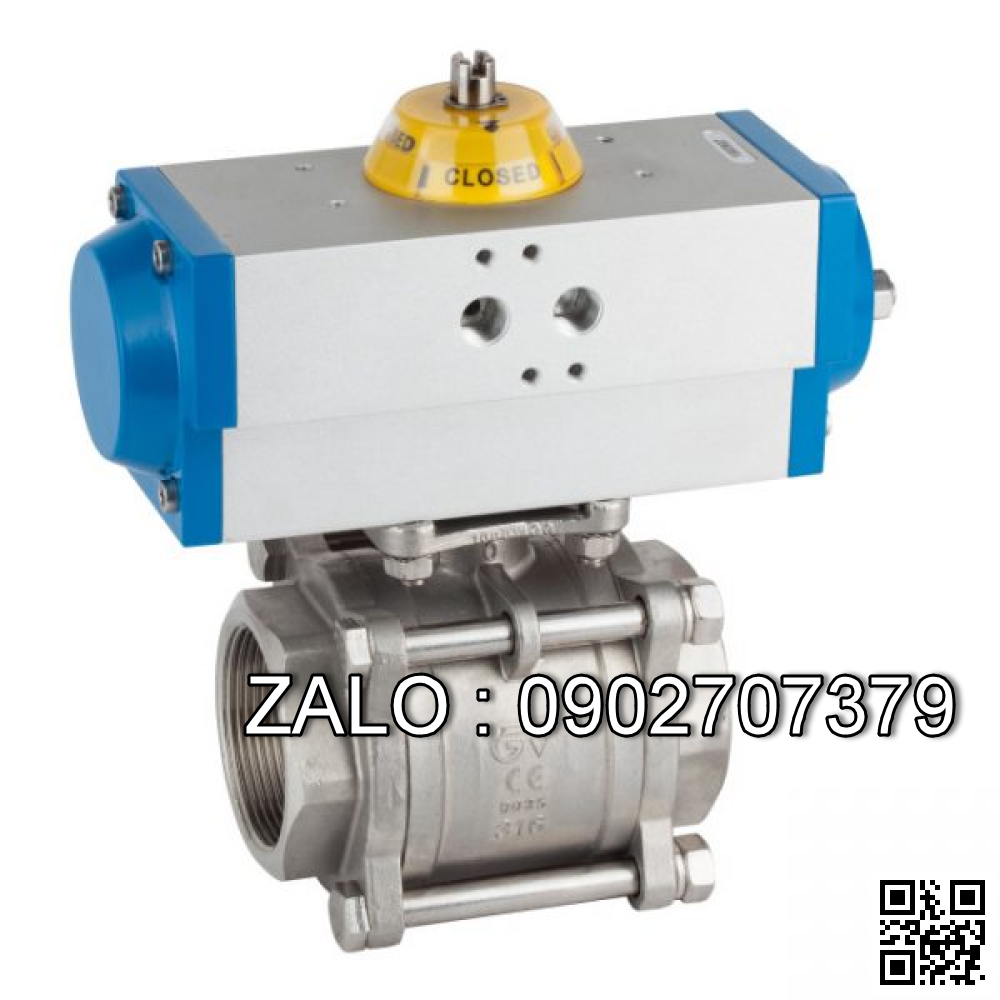 Van bi điện điều khiển gang lắp ren ngoài 2 ngã DN80