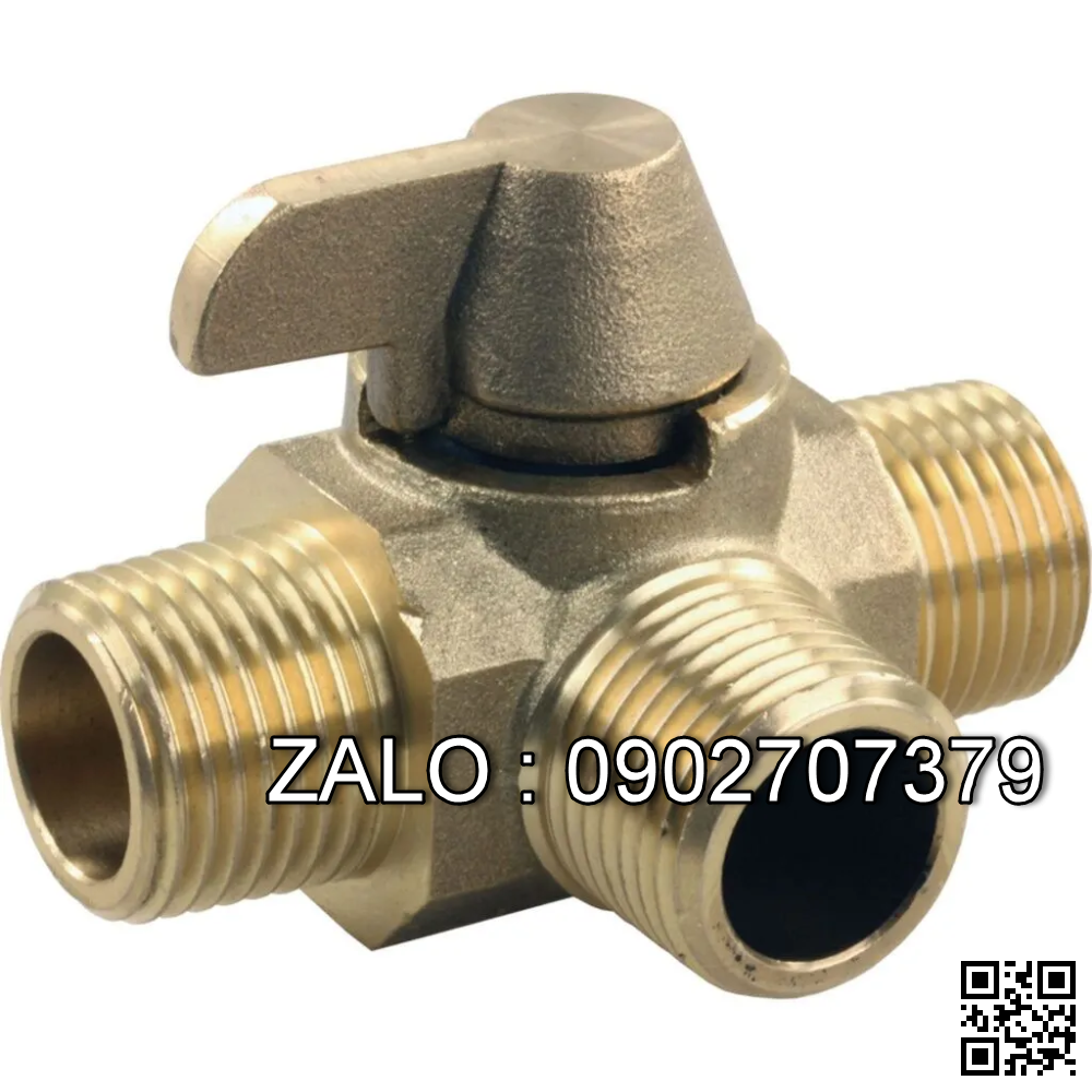Van bi thau lắp ren ngoài 3 ngã DN135