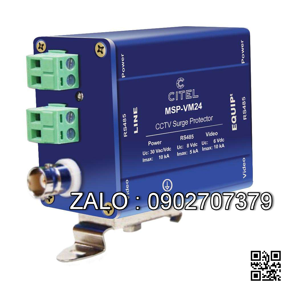 Thiết bị chống sét Camera 24V MSP-VM24 (Đồng trục, AC/DC, RS485)