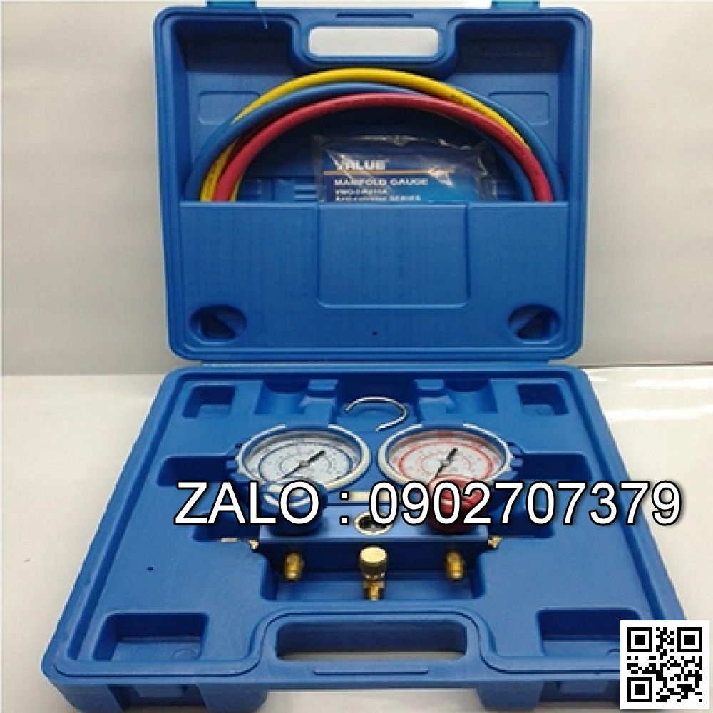 Bộ đồng hồ nạp gas  điều hòa Φ80 VMG-2-R410A-02