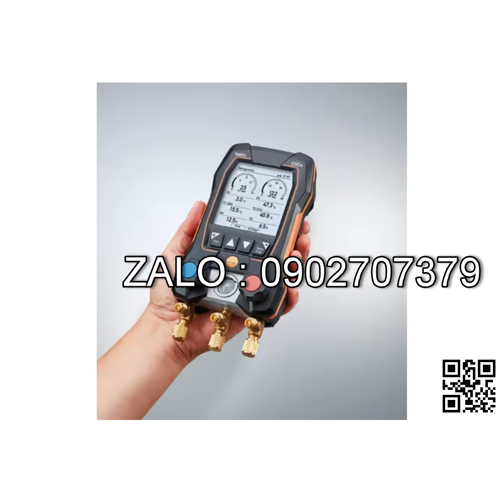 Bộ đồng hồ đo áp suất gas lạnh Testo 550s 0564 5503 (Smart Kit với ống nạp)