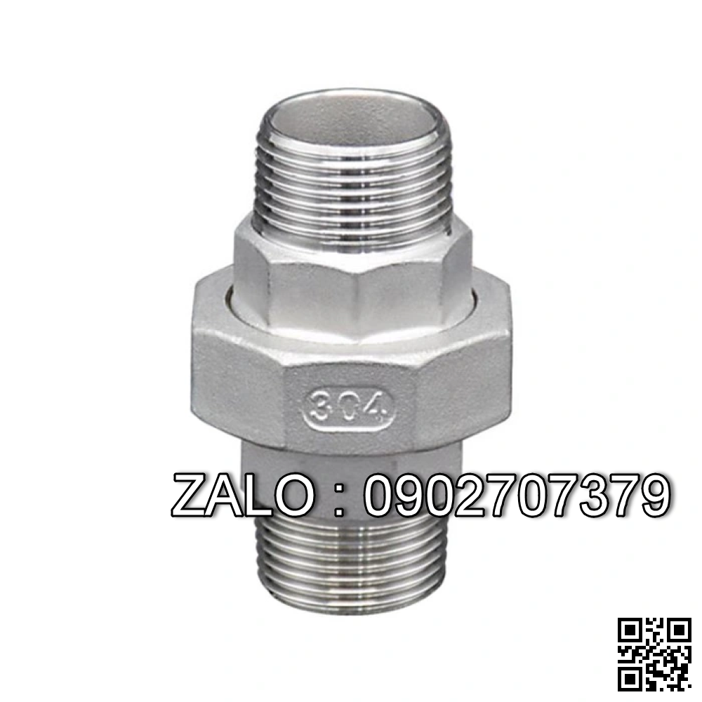 Rắc co ren ( có ron ) BSPT - INOX 304 DN32