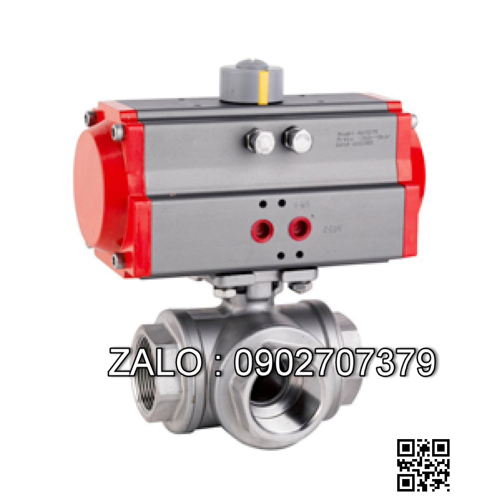 Van bi hàn 3PC mạ kẽm tay gạt DN8