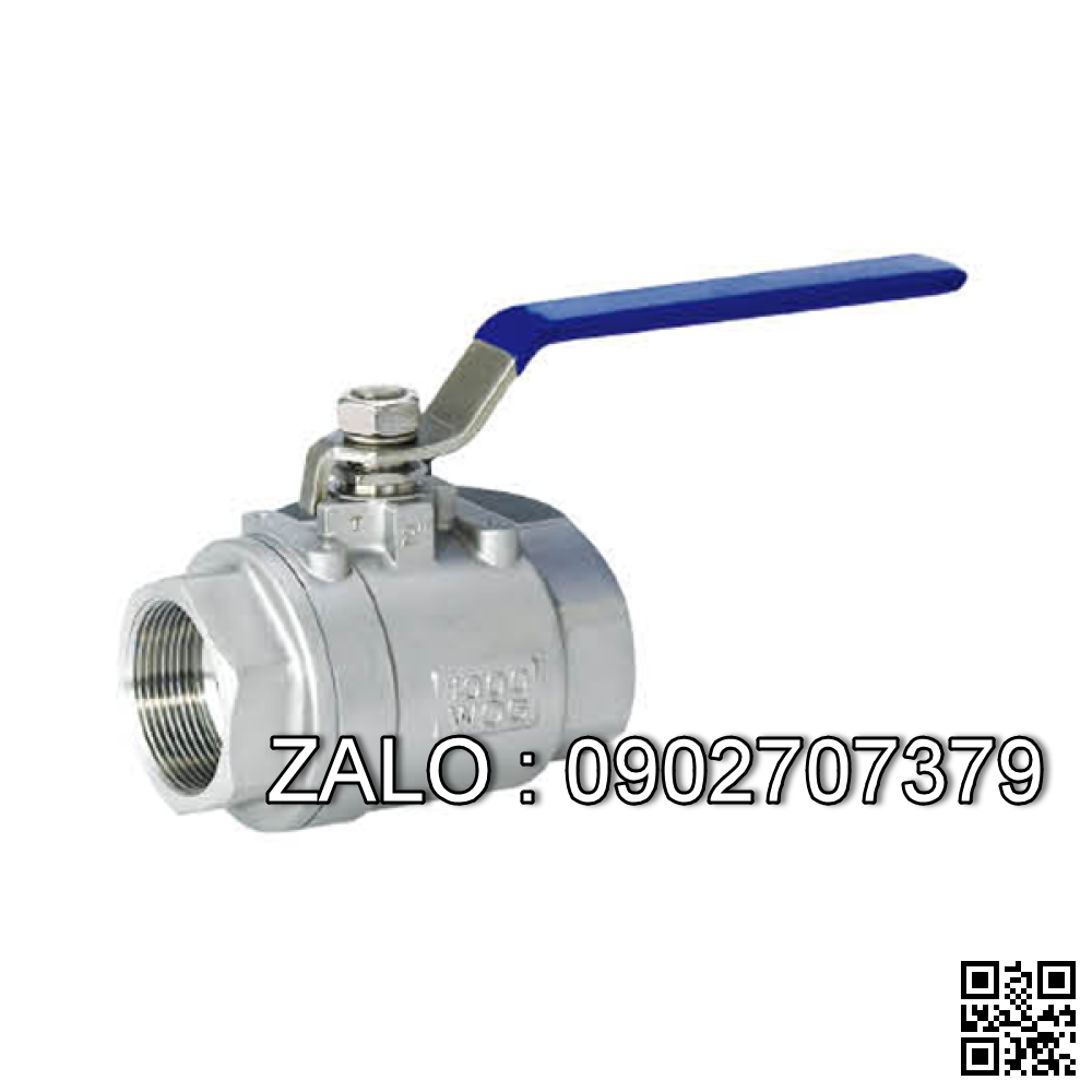 Valve bi inox 304, ren trong DN25