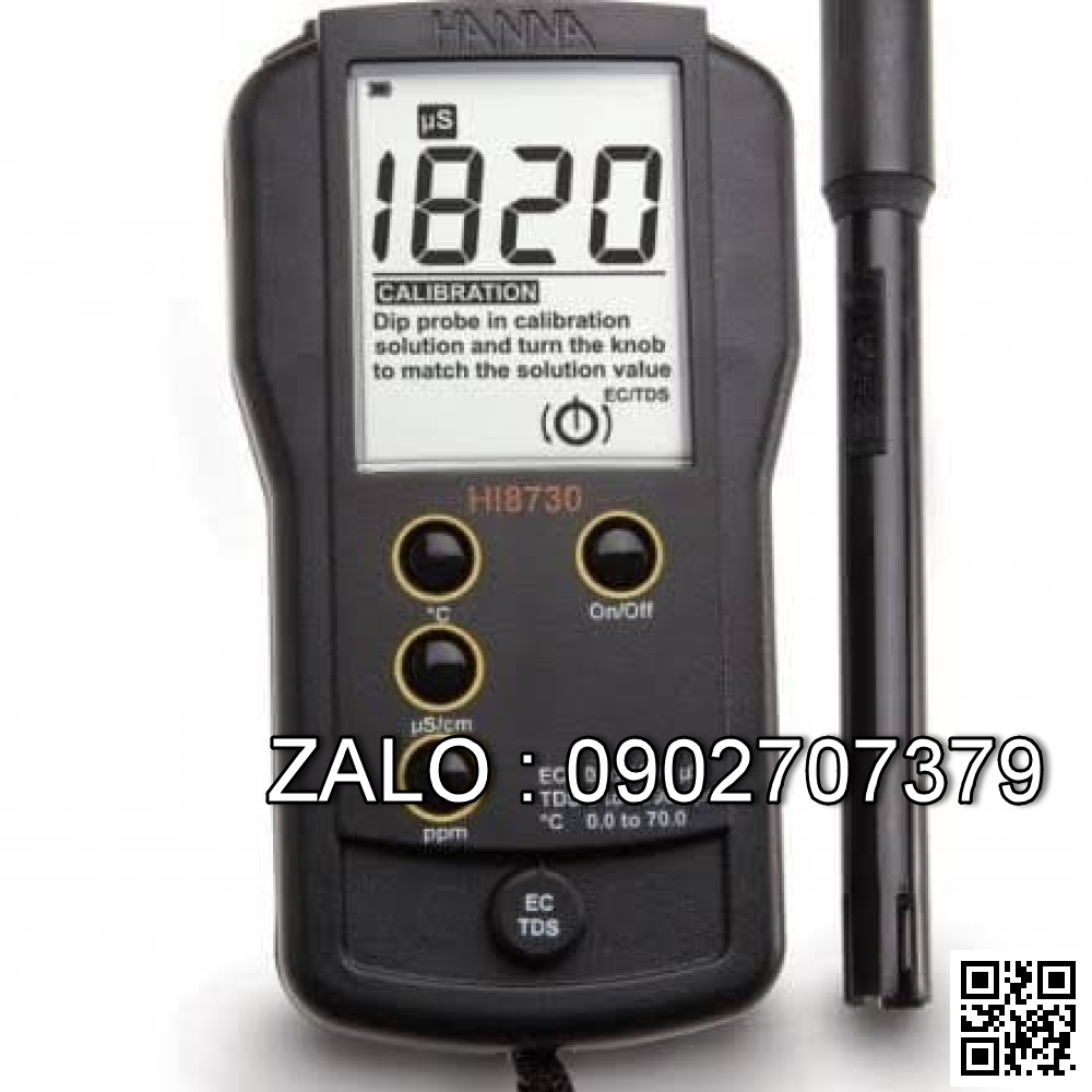 Máy đo EC/TDS/nhiệt độ cầm tay HANNA HI 8730