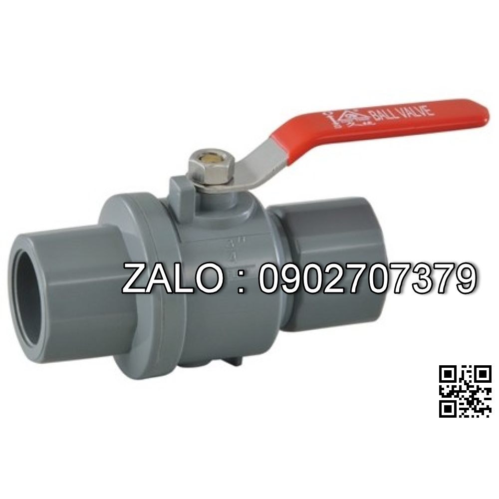 Van khóa nước nhựa tay vặn Inox màu đỏ 60 Đệ Nhất