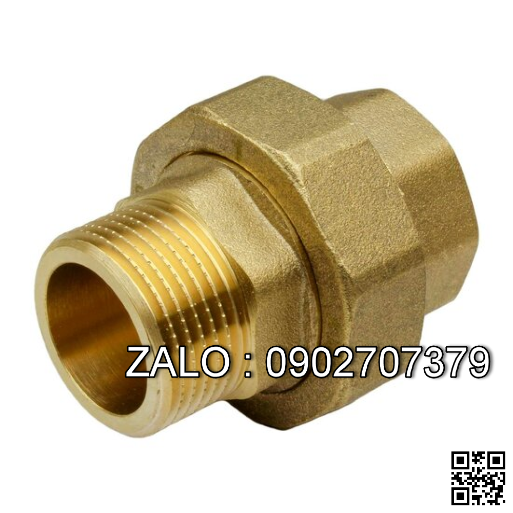 Rắc co thau 2 ren ngoài 200