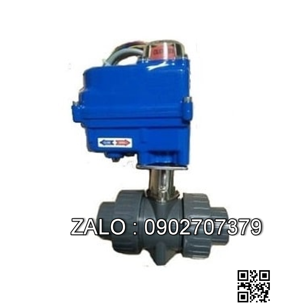 Van bi điện điều khiển nhựa lắp ren ngoài 2 ngã DN10