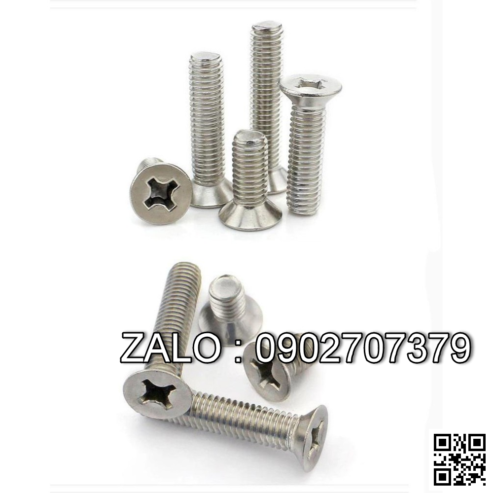 Bộ vít Inox đầu bằng inox 304 M4x8