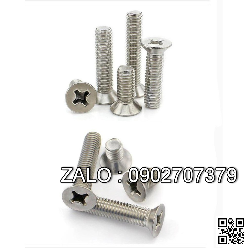 Bộ vít Inox đầu bằng inox 304 M5x14
