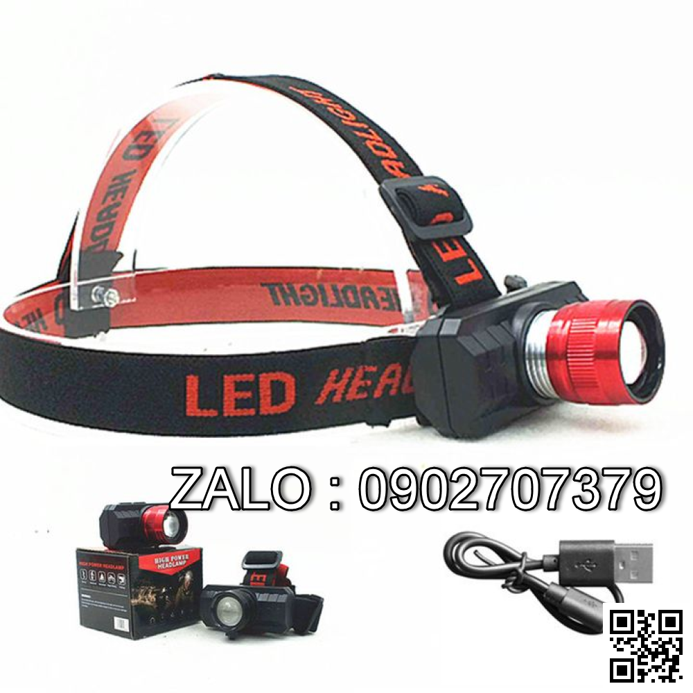 Đèn Đội Đầu Headlamp (Sạc Usb)