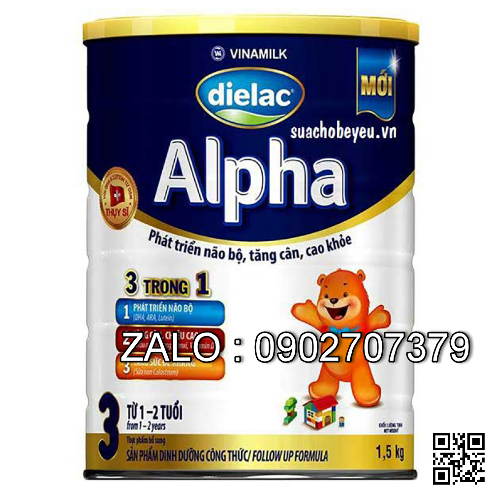 Vinamilk Sửa bột Dielac Alpha 3 1500g