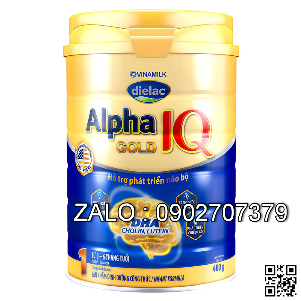 Vinamilk Sửa bột Dielac Alpha Gold IQ 1 400g
