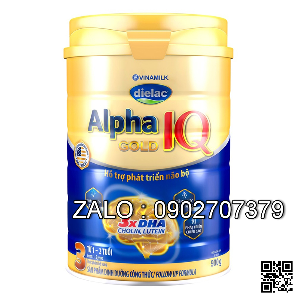 Vinamilk Sửa bột Dielac Alpha Gold IQ 3 900g