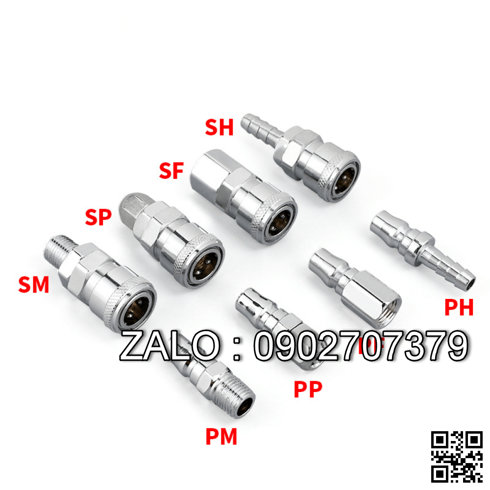 Đầu Nối Nhanh Khí Nén Mini SMC Loại KQ2S04, KQ2S06, KQ2S08, KQ2S10